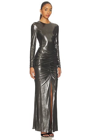 ET OCHS Stella Gown in Metallic Silver