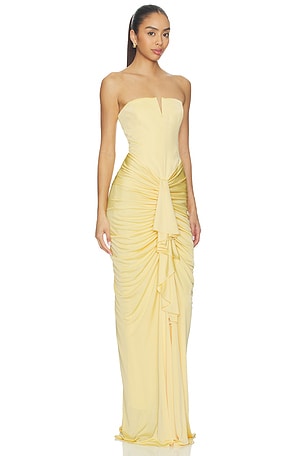 Et ochs vestido largo seleN/A en color amarillo