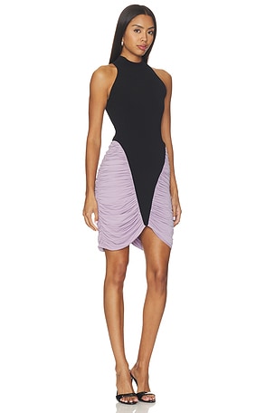 ET OCHS Atticus Knit Combo Mini Dress in Black