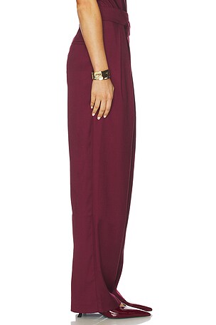 ET OCHS Leon Asymmetric Pant in Burgundy