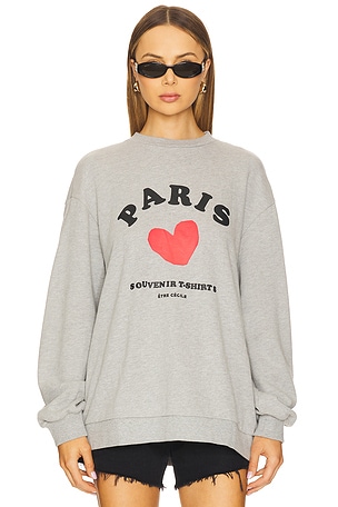 etre cecile Paris Souvenir Boyfriend Sweatshirt in Grey