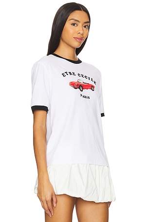 etre cecile Alpha Spider Ringer Tshirt in White