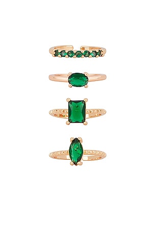 Green Dream Ring Set Ettika