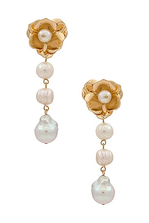 Pearl And Flower Earrings Ettika