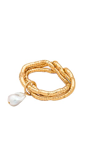 Liquid Gold and Pearl Bracelet Ettika