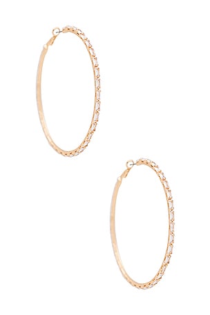 Crystal Baguette Hoop Earrings Ettika