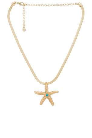 Starfish Pendant Herringbone Chain Necklace Ettika