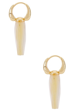 Ettika Mother Of Pearl Drop Earrings in Ivory