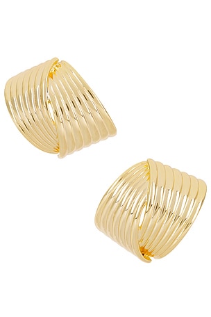 Textured Lines Stud Earrings Ettika