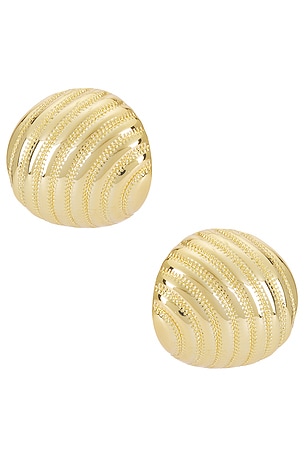 Textured Lines Dome Earrings Ettika