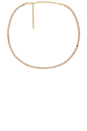 Oval Crystal Tennis Necklace Ettika