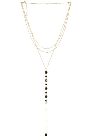 Lariat Necklace in Black Ettika