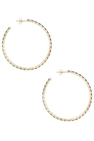 Ettika Hoop Earrings in Black