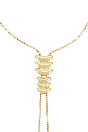 Ettika Metal Vortex Bolo Lariat Necklace