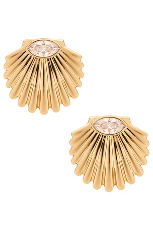 Sea Life Crystal Shell Earrings Ettika