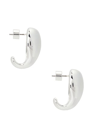 Ettika Fluidity Earrings in Metallic Silver