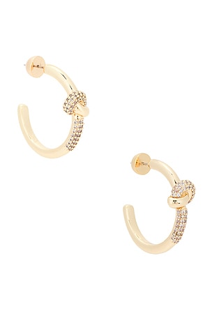 Pave Love Knot Hoops Ettika