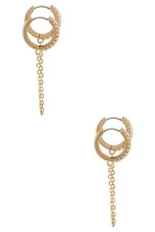 Ettika Double Piercing Crystal Cuff Earring