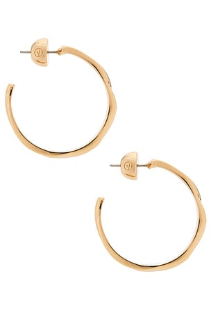 Ettika Liquid Luxe Hoop Earrings in Metallic Gold