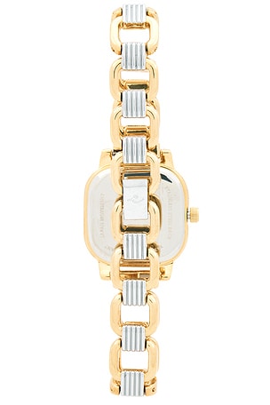 Ettika Classic Square Bracelet Watch in Metallic Silver