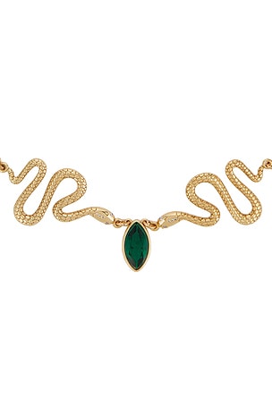 Ettika Serpentina Lariat in Metallic Gold