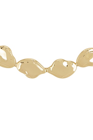 Ettika Liquid Luxe Statement Choker in Metallic Gold