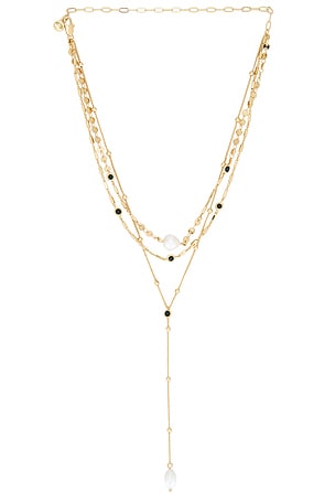 Forever Falling Pearl Lariat Necklace Ettika