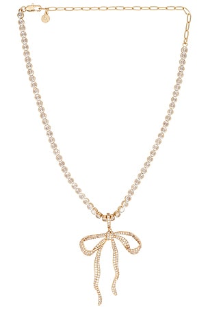 Pave Bow Tennis Necklace Ettika