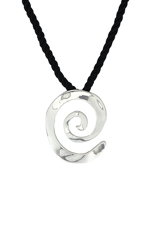 Ettika Aura Rope Necklace in Metallic Silver,Black