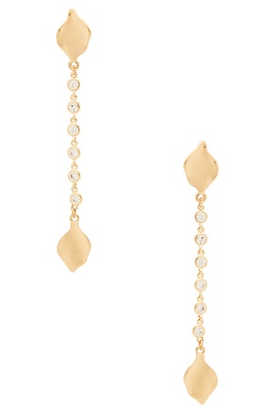 Crystal Bloom & Chain Linear Earrings Ettika
