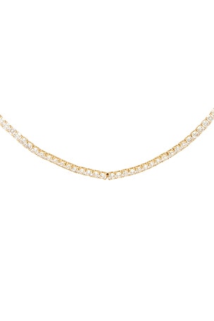 Ettika Everyday Tennis Necklace in Metallic Gold