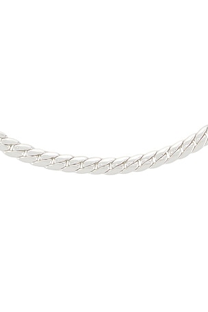 Ettika Flat Cable Chain Necklace in Metallic Silver