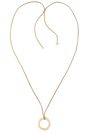 Open Circle Adjustable Suede Necklace Ettika