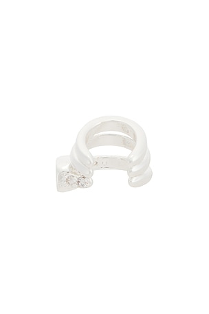 Ettika Cluster Ear Cuff in Metallic Silver