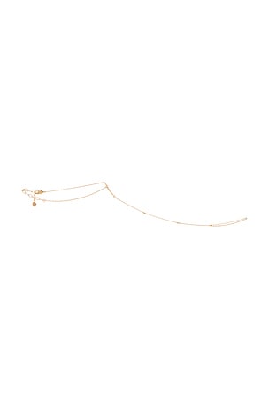 Ettika Santorini Shell Foot Chain in Metallic Gold