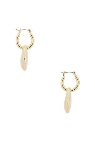 Ettika Pebble Loop Earrings in Metallic Gold