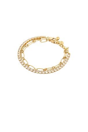 Crystal & Oval Chain Bracelet Set Ettika