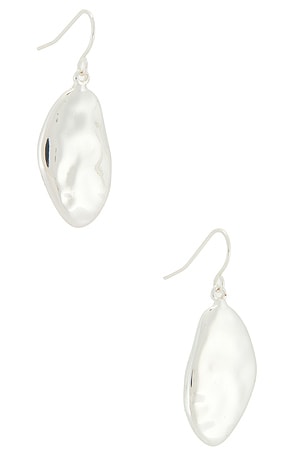 Hammered Oval Drop Earrings Ettika