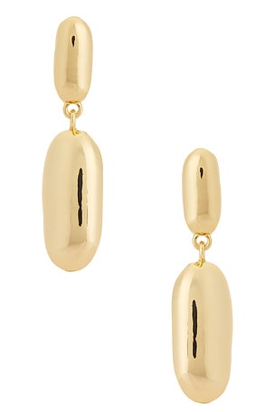 Gold Oval Drop Earrings Ettika