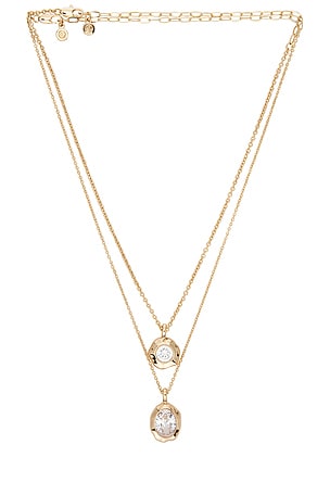 Bezel-set Crystal Pendant Necklace Ettika