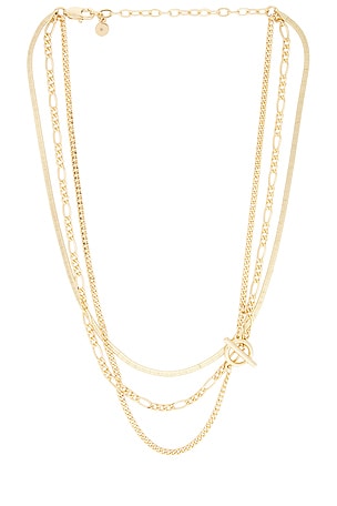 Gilded Layered Link Necklace Ettika