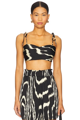 Turrito Crop Top Turquoise Eugenia Fernandez