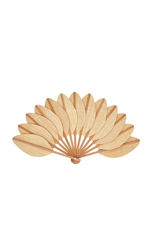 Eva Ventai Large Palmette Raffia The Classic Format Fan