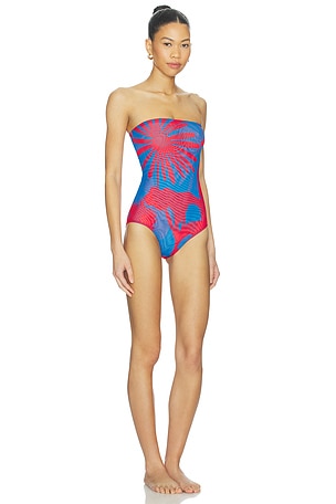 eywasouls malibu Soleil Bandeau One Piece in Red,Blue