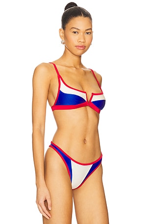 FAE Gypsy Bikini Top in Red,Blue