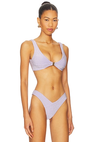 FAE Kendall Triangle Bikini Top in Purple