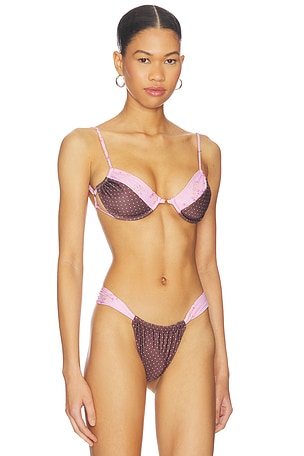 FAE Sheridan Top in Pink,Brown