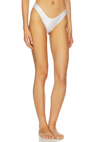FAE Elsa Bikini Bottom in Metallic Silver. Size S. Also