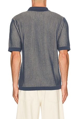 Far Afield Velzy Knitted Shirt in Blue
