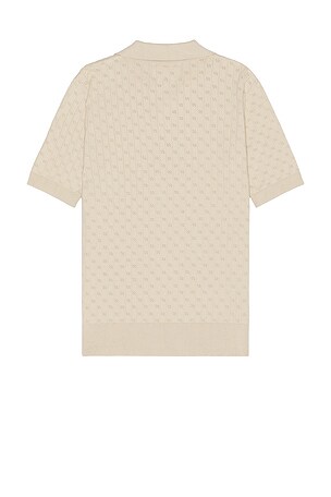 Far Afield Jacobs Short Sleeve Polo in Nude